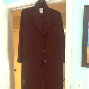 Wool/Cashmere full length coat Size 8